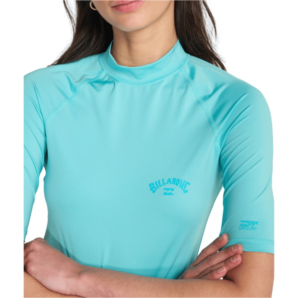 2026 Billabong Womens Tropical Surf Short Sleeve Rash Vest EBJWR03041 - Ocean Eyes